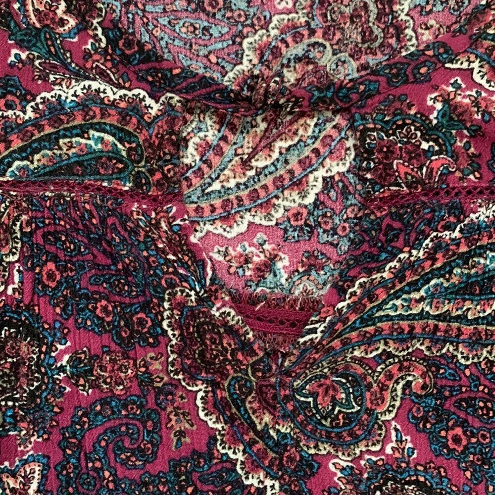 American Eagle Keyhole Paisley Mini Dress Size M - Picture 10 of 12